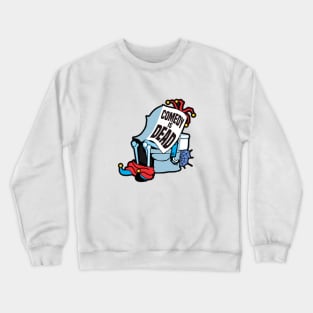 Comedy is Dead- Cartoon of A Jester on the Toilet 1.0 Crewneck Sweatshirt